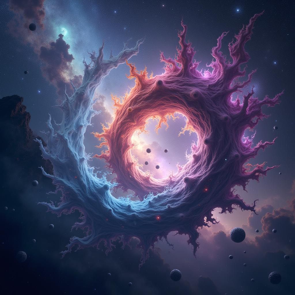 Cosmic Dark Matter Entity in a Swirling Galaxy