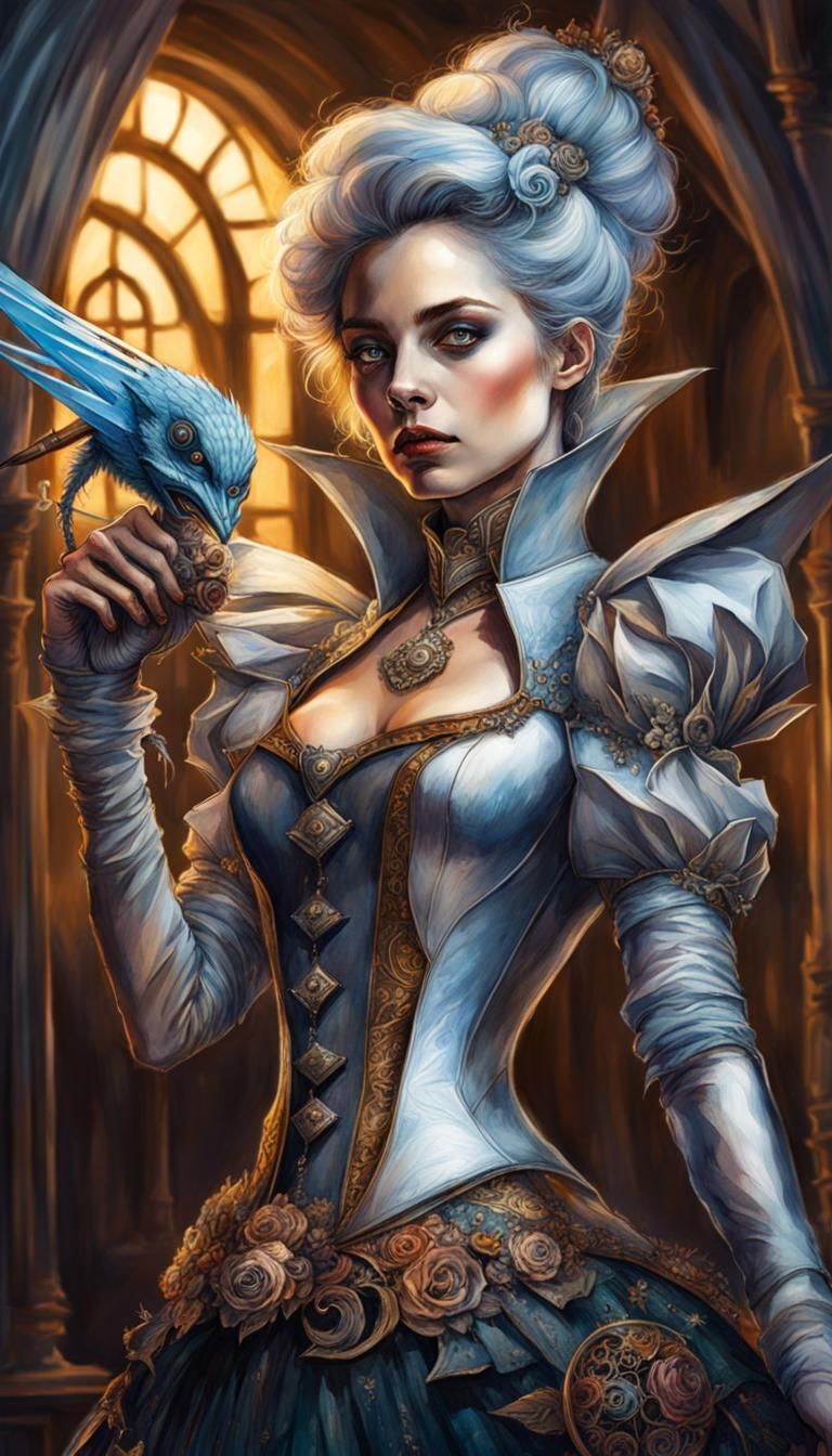 creatures, Couple , shadow , protectors seen in shadows, Tim Burton ,Brian Froud , Goblin,Fairy Princess, Night King, st...