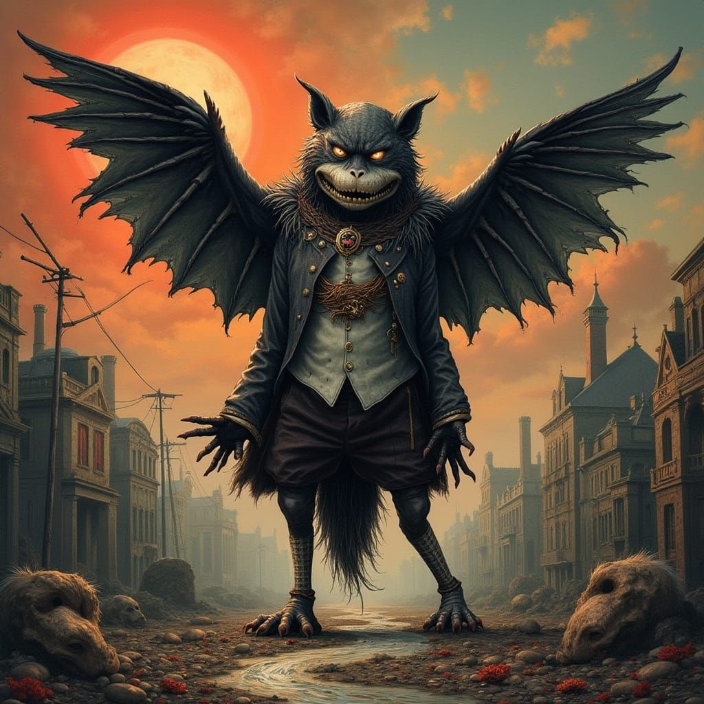 Fantastic Fictional Scene: An Eclectic Absurdity