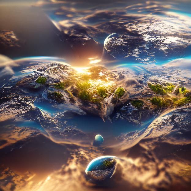 Futuristic Earth: High-Resolution VRay Rendering