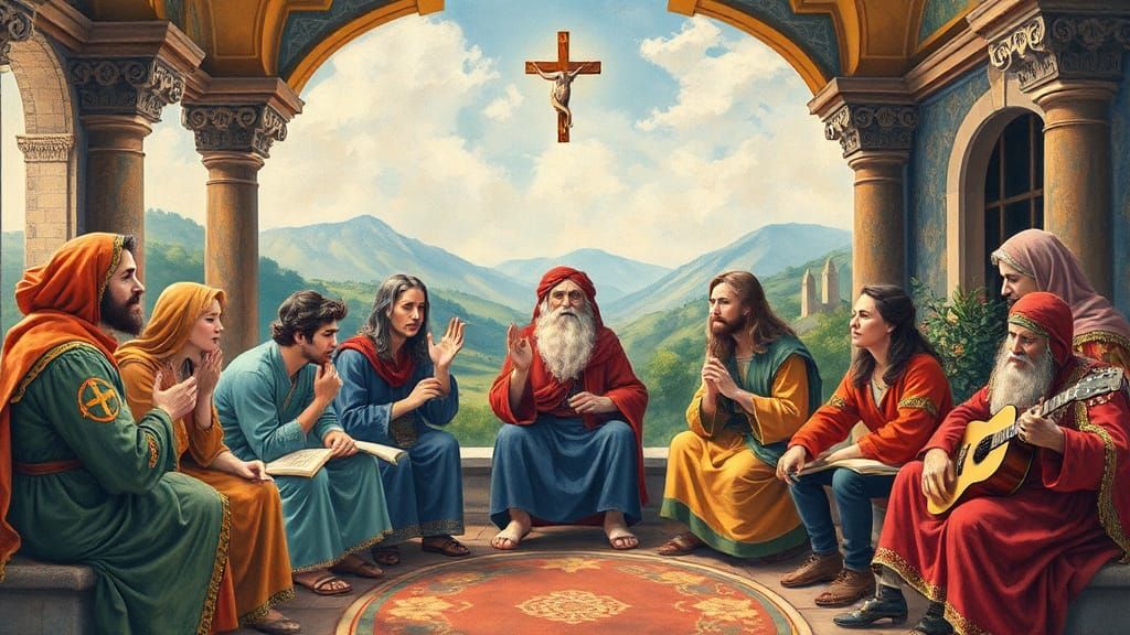 Epic Impressionist Gouache Masterpiece in Maximalist Style