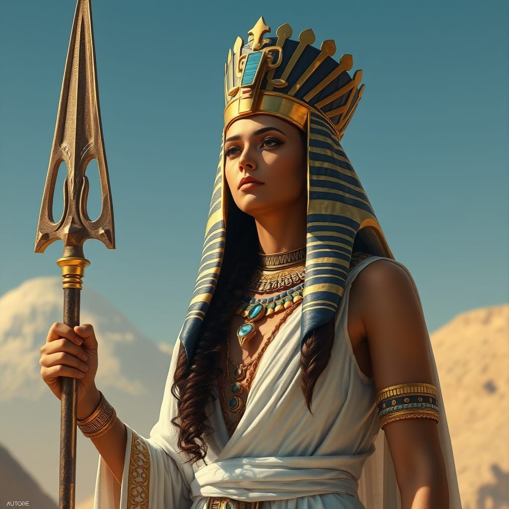 Egyptian High Priestess in Ancient Egyptian Style