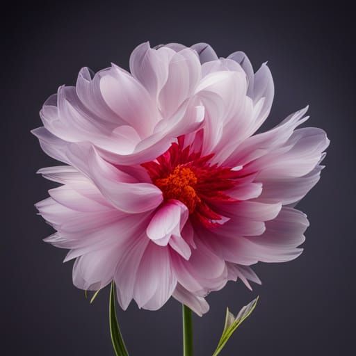 Shattered Glass Peony Flower Still Life