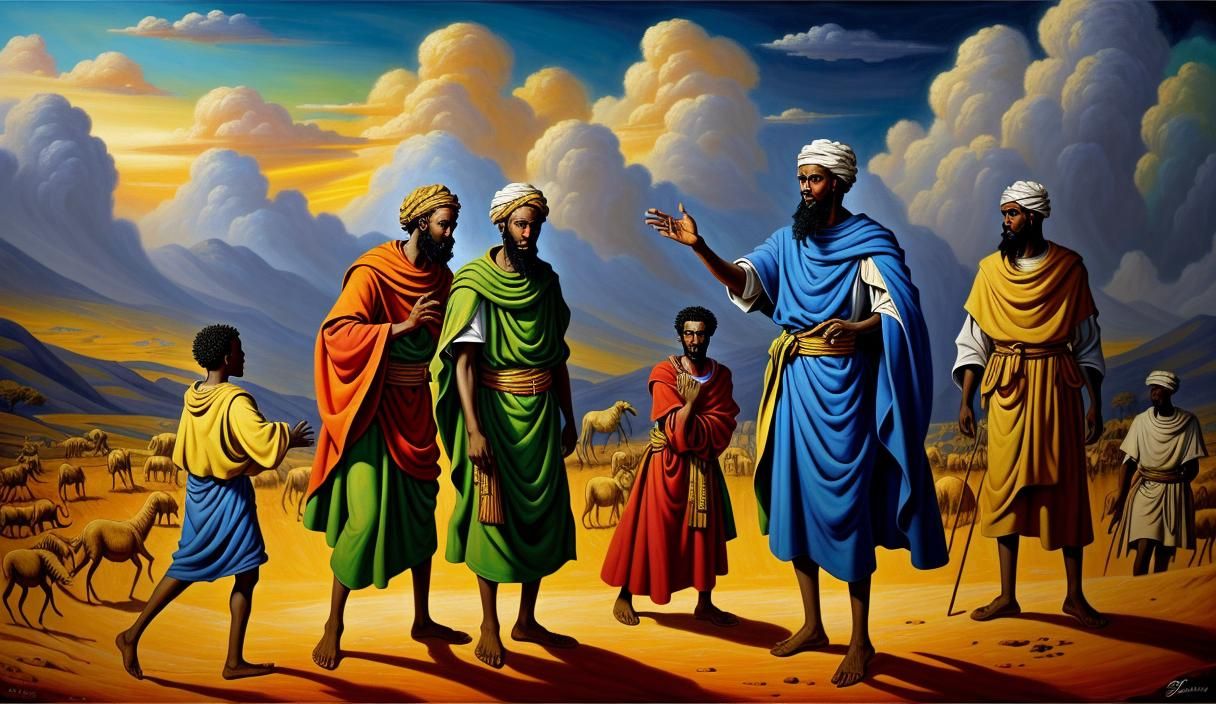 Biblical Scene: Philip Preaching to the Eunuch