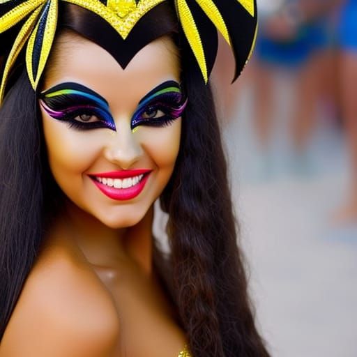 Brazilian Carnival Dancer with Diadem