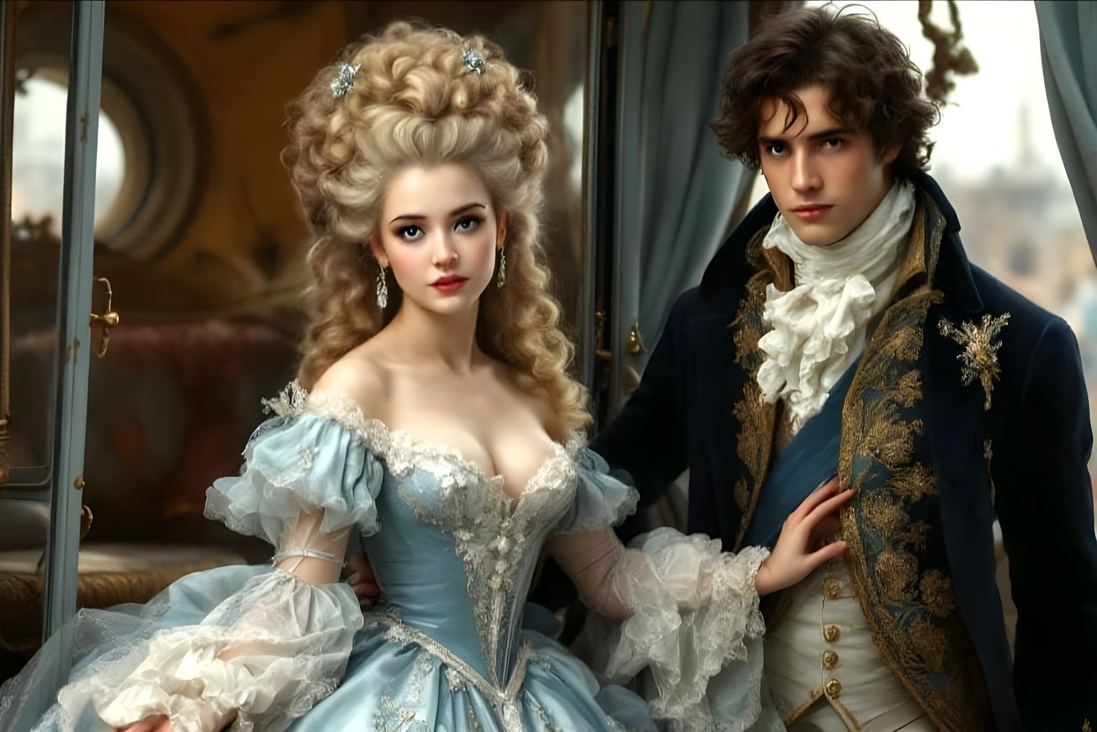 Marie Antoinette and Louis XVI in Rococo Style