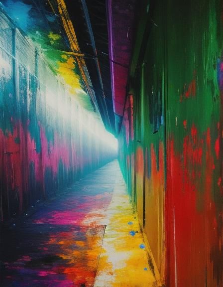 Painterly Abstract Image Generated by AI