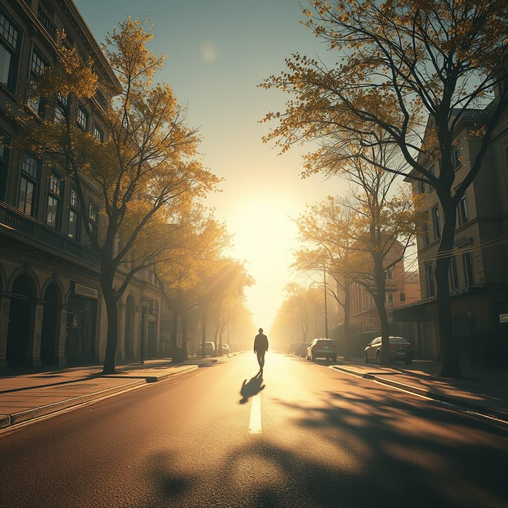 Solitary Sunday Serenity in Vibrant Light