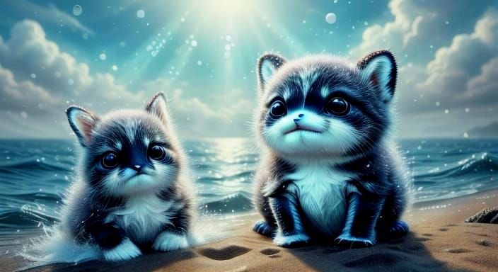 Cute Whale Hybrid in Photorealistic Ocean Scene