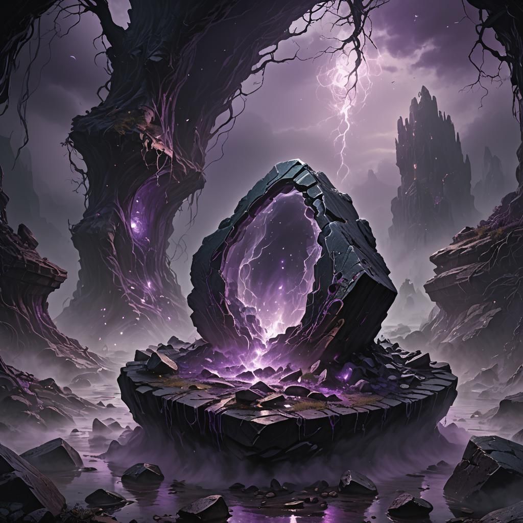 Eerie Souls Trapped in Glowing Stone