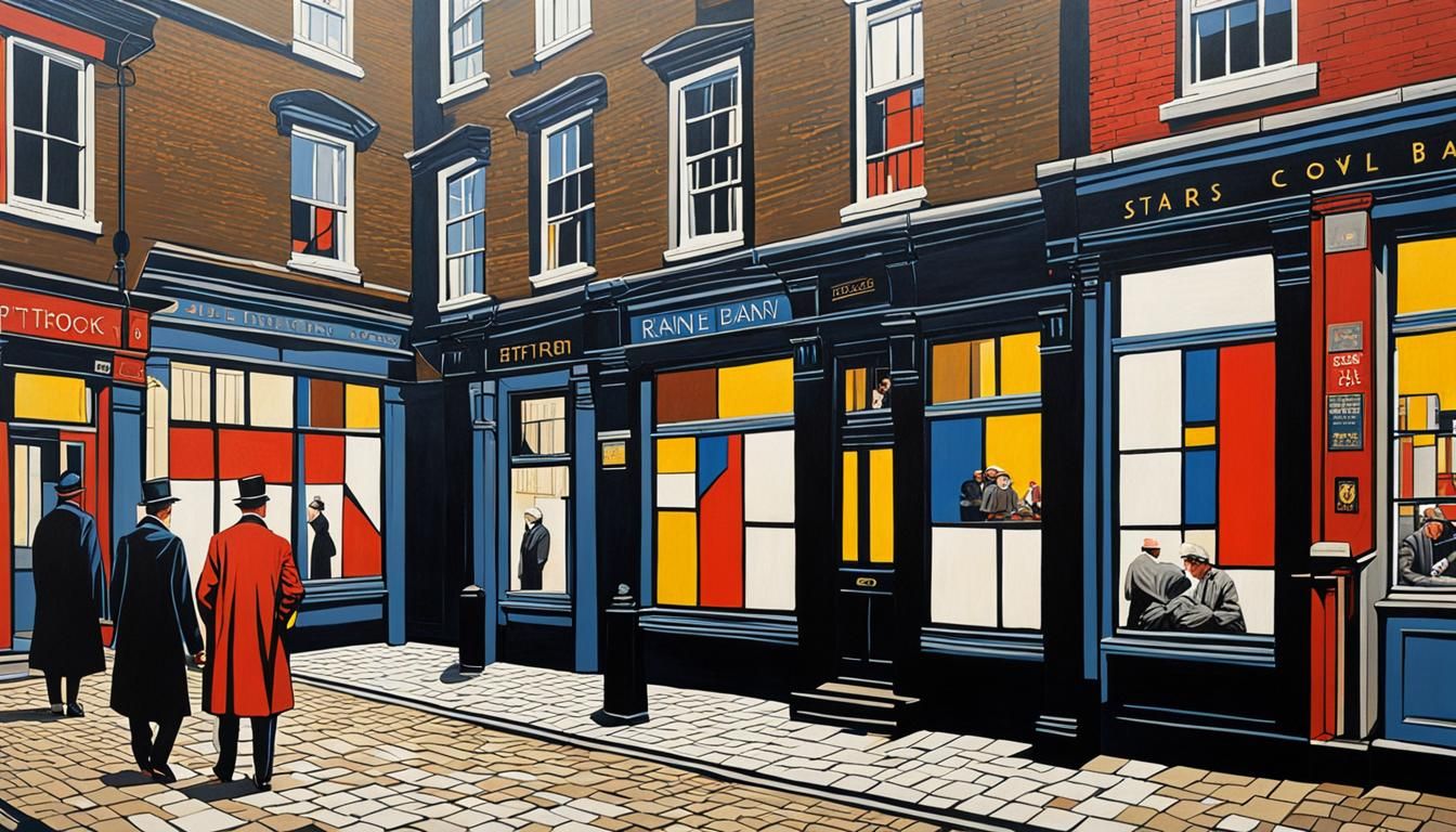 City Streets in Abstract Realism Art Style