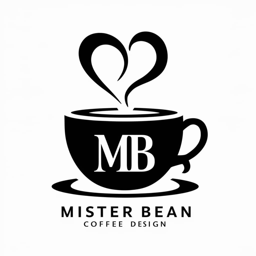 Coffee Cup Logo with Heart-Shaped Steam