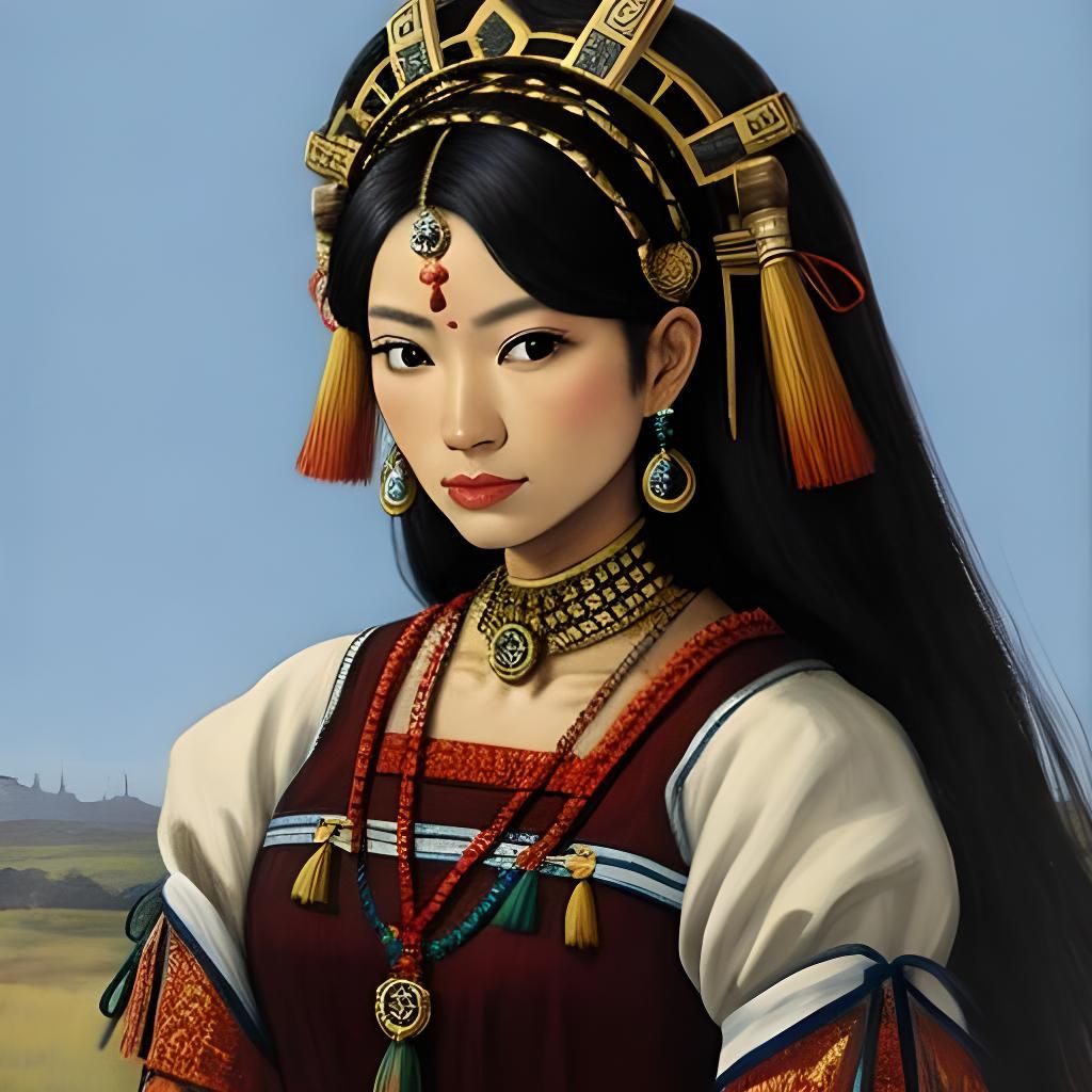 AI Image of a Woman of Mixed Heritage
