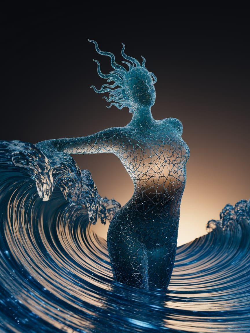 Mystical Artifact from Another Era Sea-Glass Enhanced by Wav...