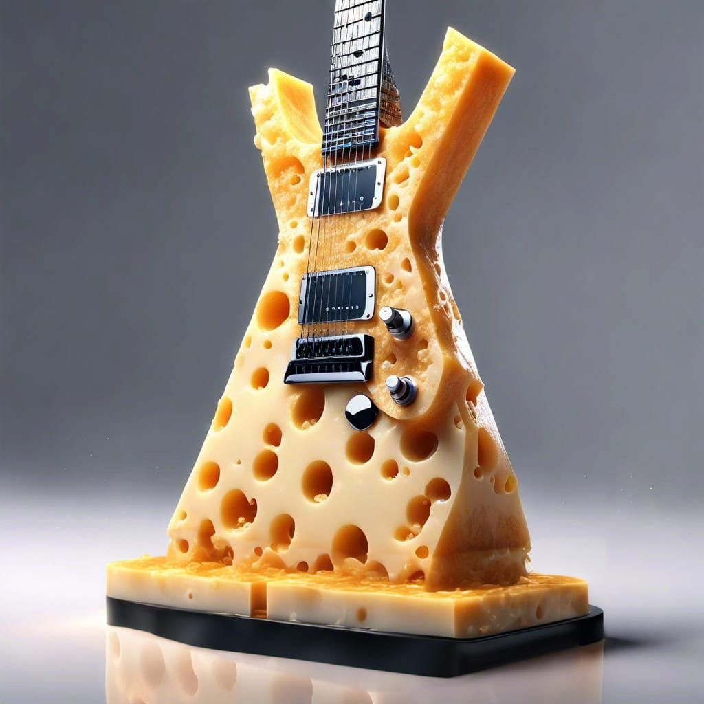 Cheese Electric Guitar in Food Fusion Style