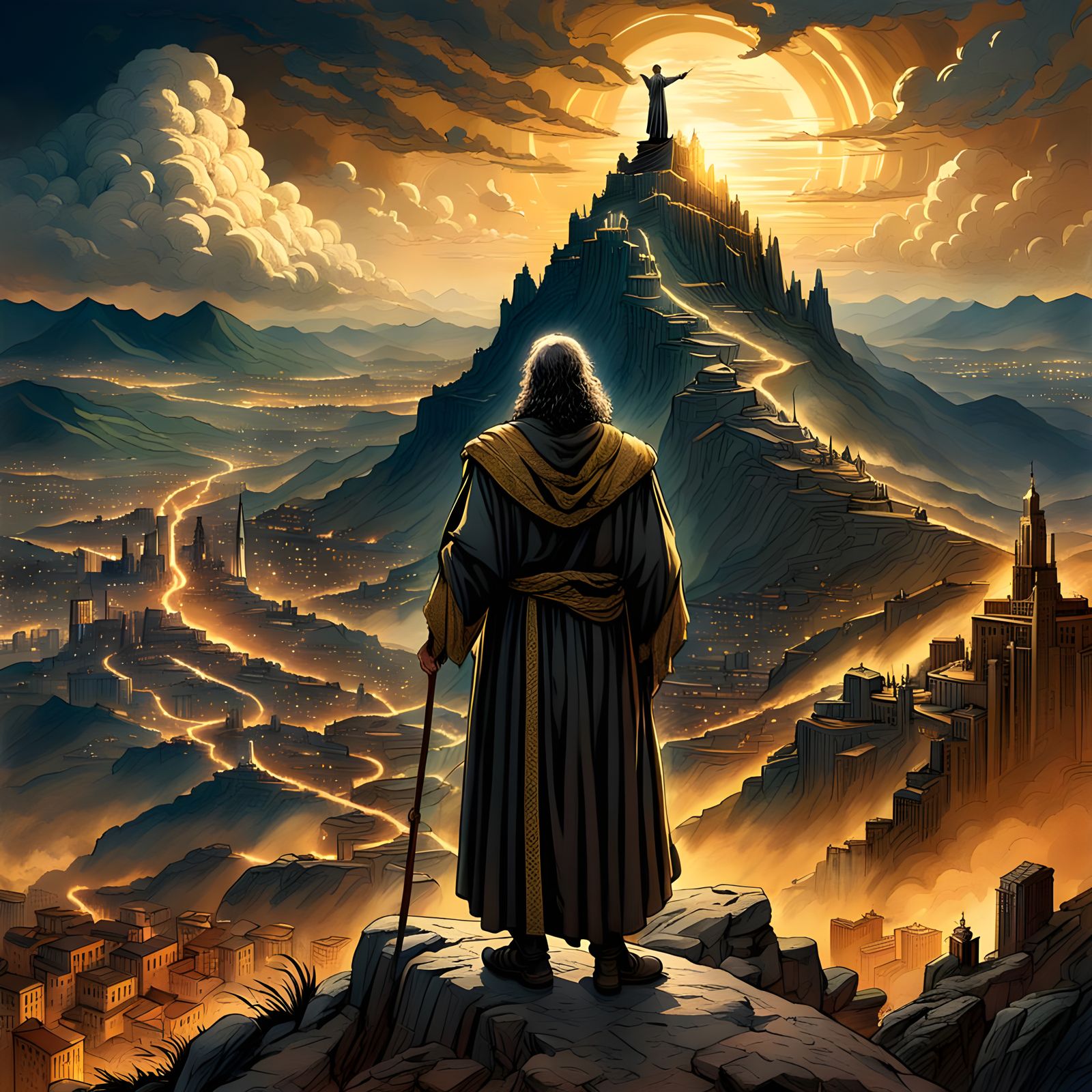 A Biblical Scene in a Dreamlike Setting