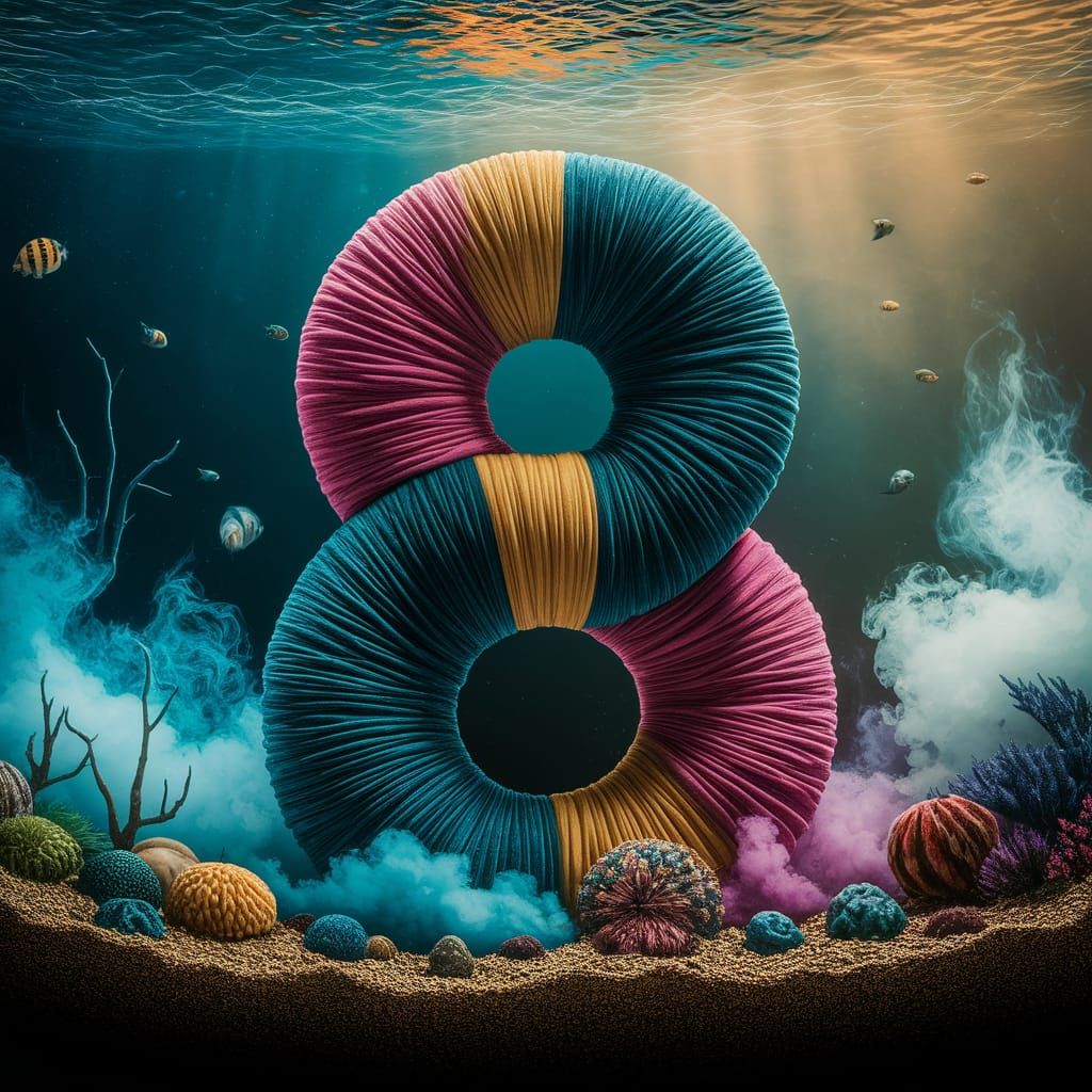 Velvet Aquarium with the Mystical Number 8