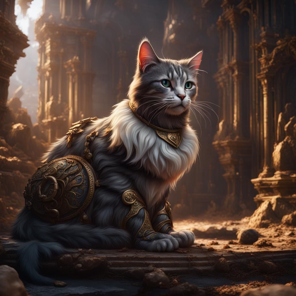 Alexander the Cat: Detailed Fantasy Portrait