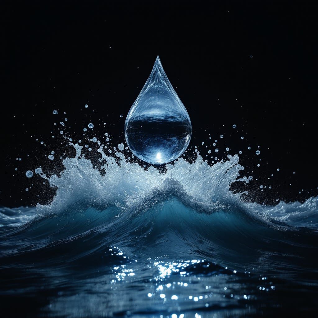 Anthropomorphic Bittersweet Teardrop Explosion Over Ocean