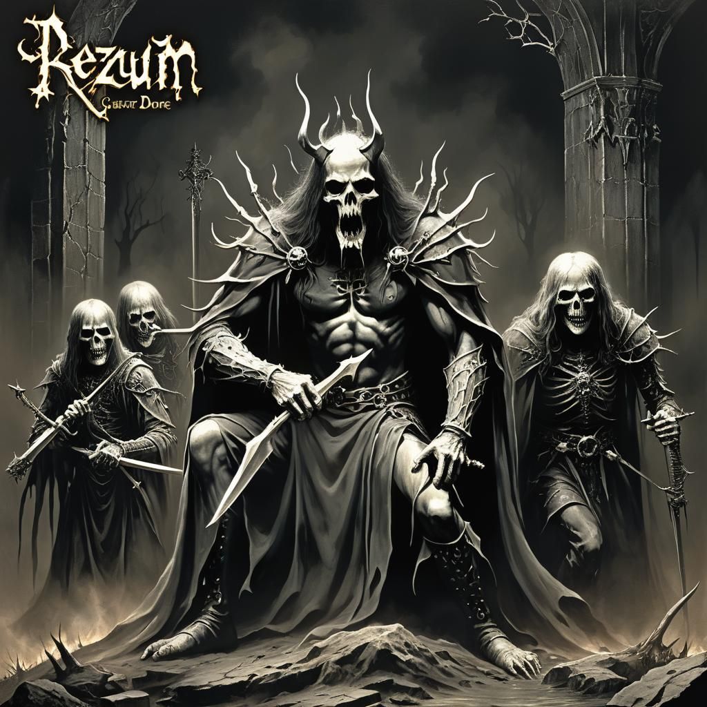 Rezun Album Cover Art in Horror Style