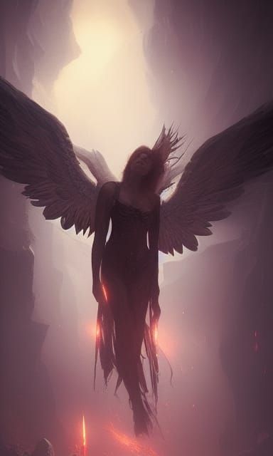 Angel of Death in Dark Fantasy Style