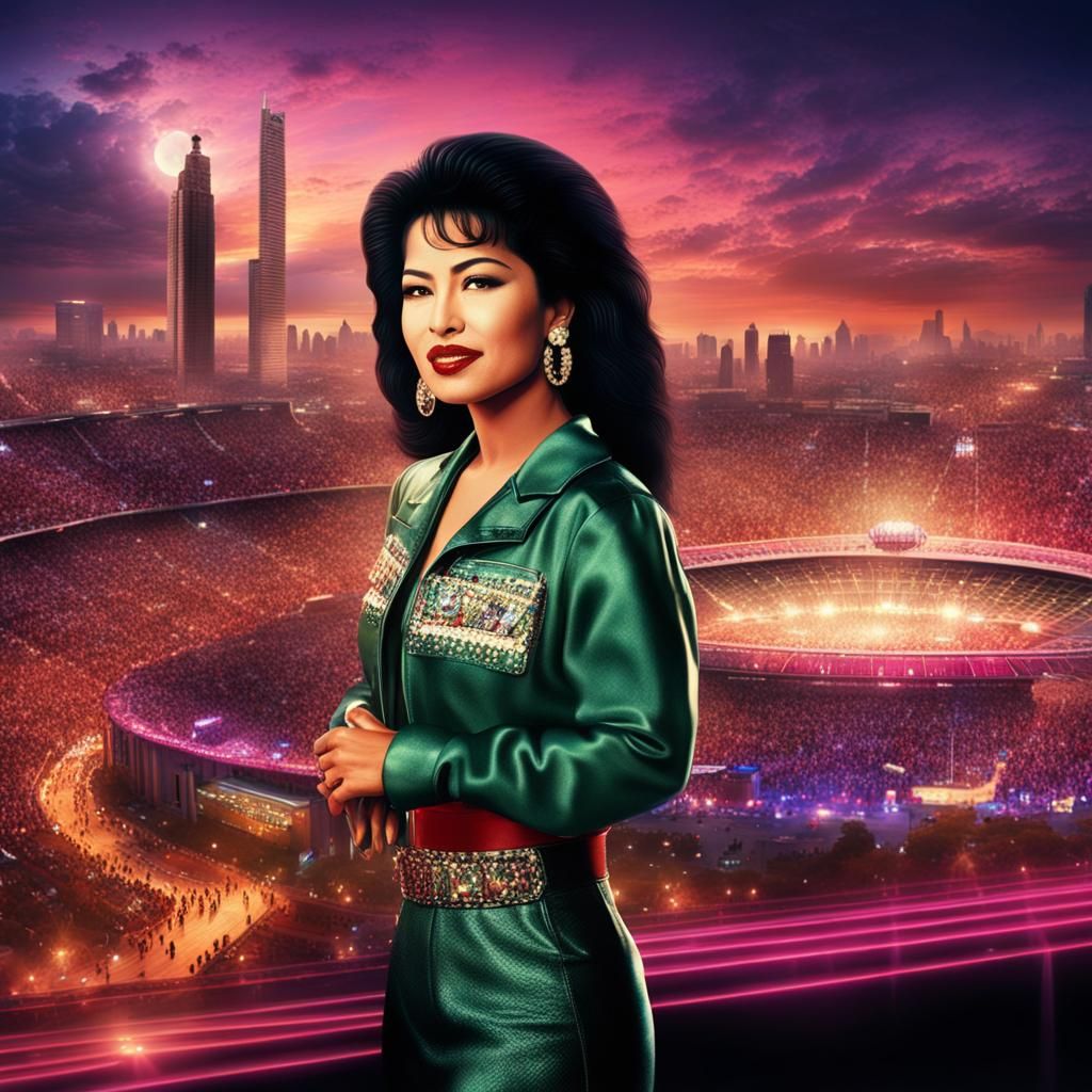 Selena Quintanilla Concert in Mexico City: Digital Painting