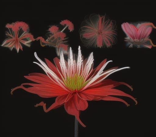 Red Spider Lily in Anime Style by Makoto Shinkai