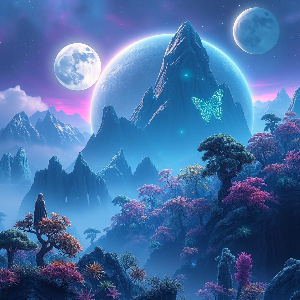 Surreal, Uncharted Planet Radiates Ethereal Beauty