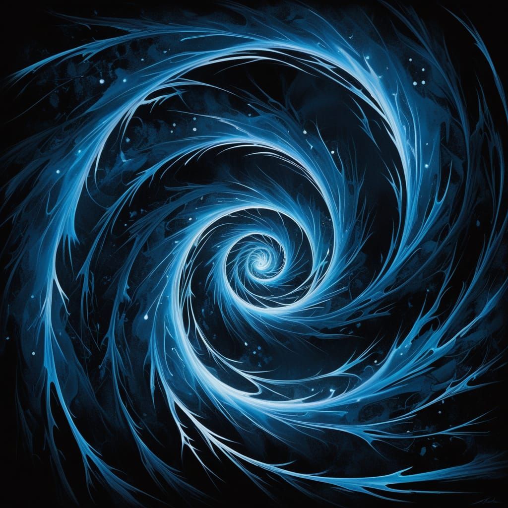 Ethereal Dreamscapes in Electric Blue