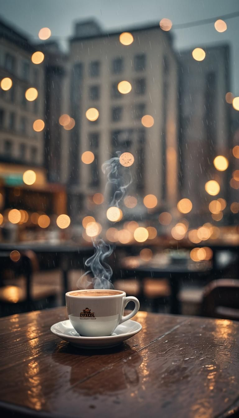 Coffee and Cigarettes in Rainy Bokeh Style