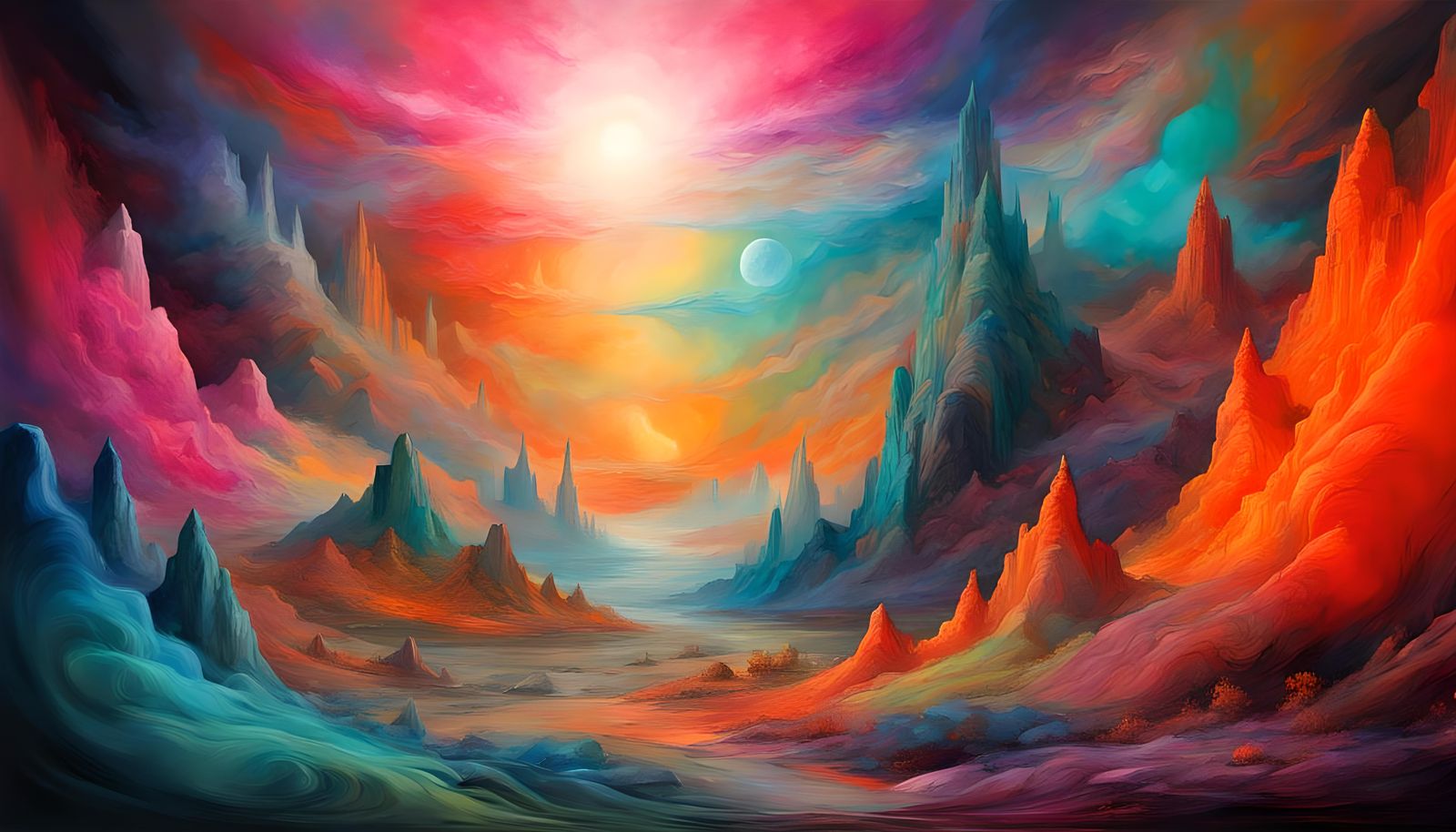 Vivid Dreamscape Digital Art Masterpiece