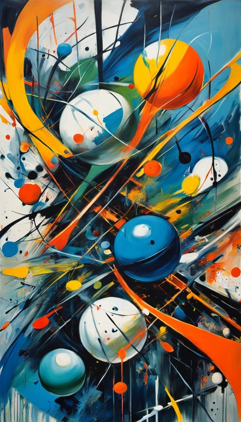 Abstract Expressionist Symphony of Shapes