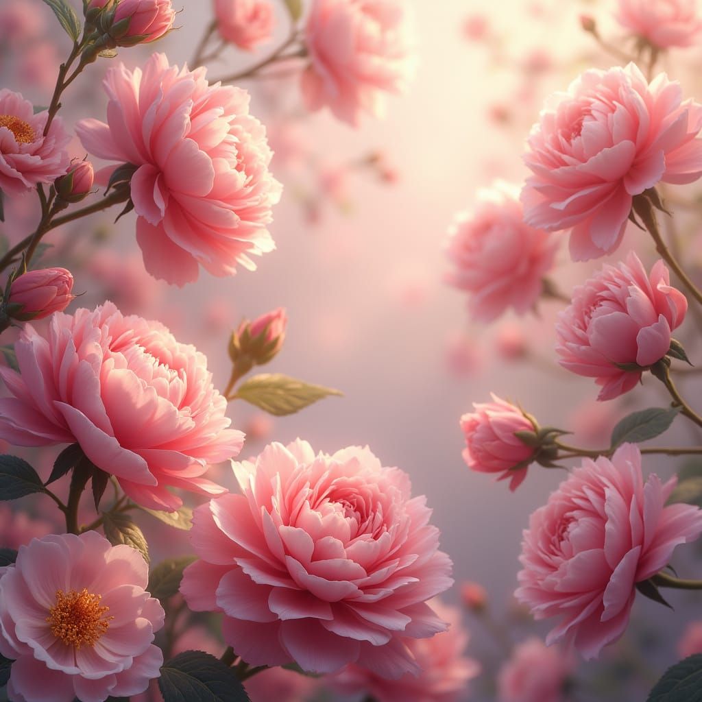 Romantic Floral Masterpiece in Dreamy Watercolor