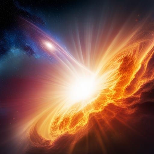 Spectacular Galaxy with Supernova in Hubble Style