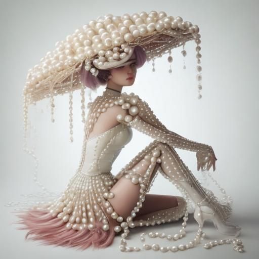 Girl with Pearl Hair: A Luxurious Portrait