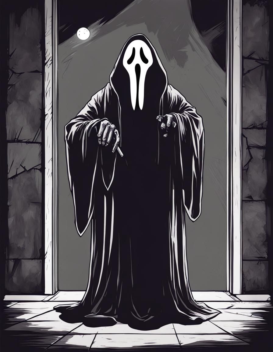 Ghostface in Karl Diebitsch Art Style