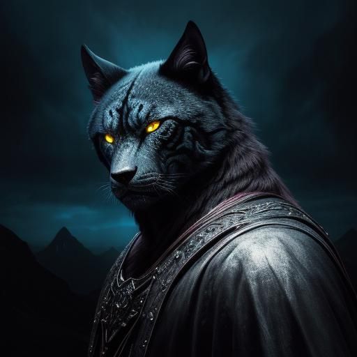 Skinwalker Snarl in Hyperrealistic Dark Fantasy Style