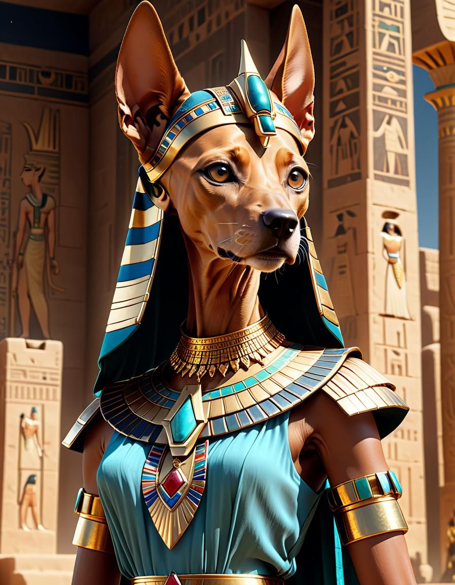 Pharaoh Hound as Cleopatra