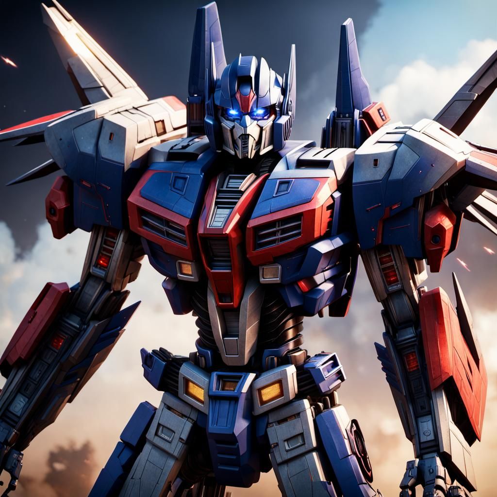 Starscream Transformer in 3D Cinematic Style