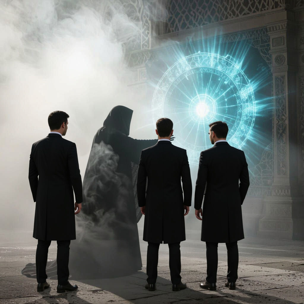 Mystic Figure Predicting Future in Cinematic Style