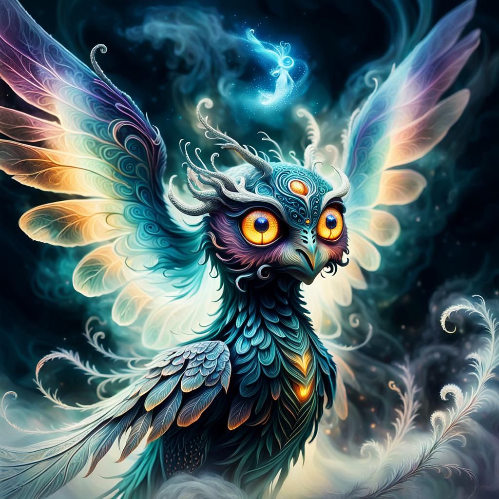 Surreal Creature Emerges in Dreamlike Colors