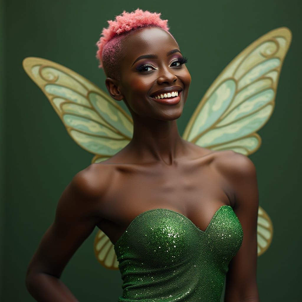 Majestic Fairy in Regal Evening Gown