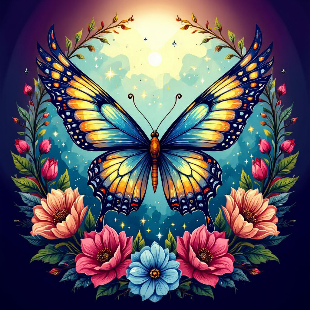 Ethereal Wings and Petals of Wonder