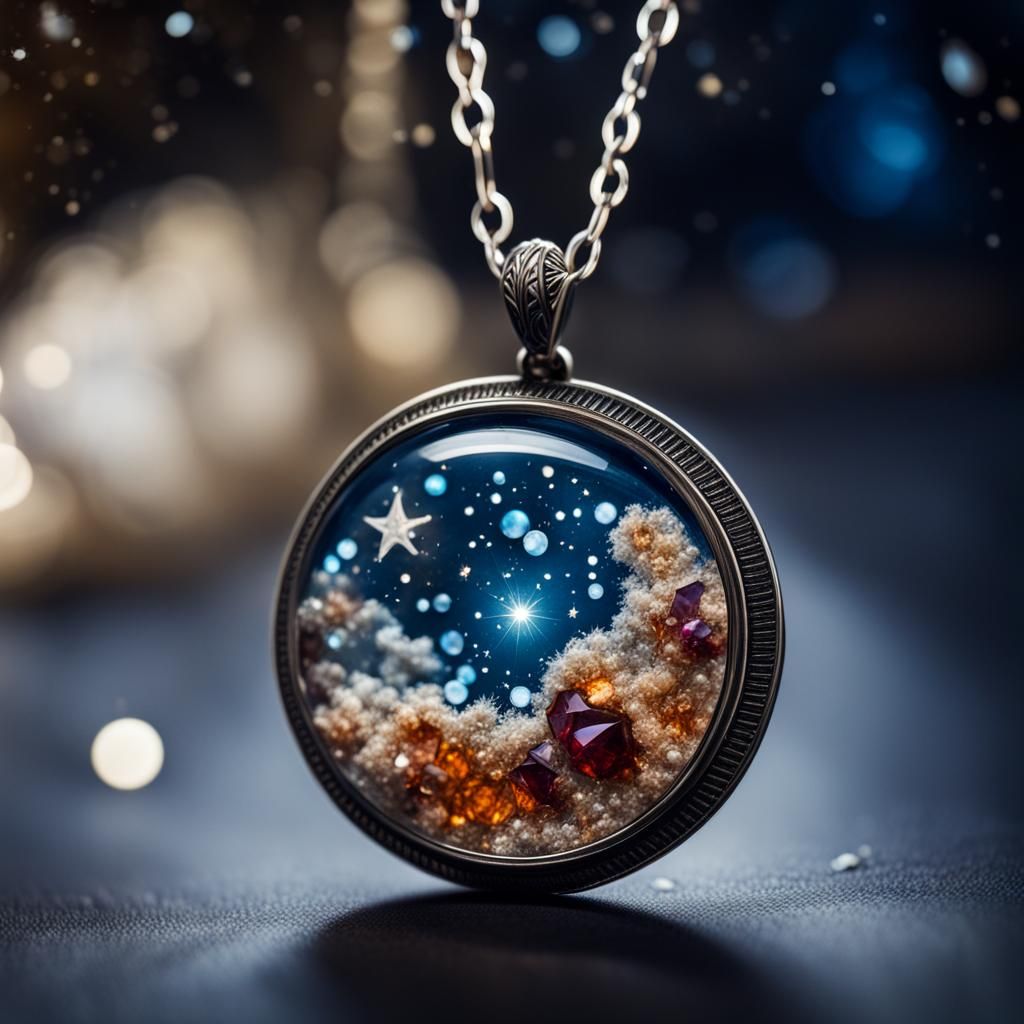Resin Jewelry with Constellations and Gems