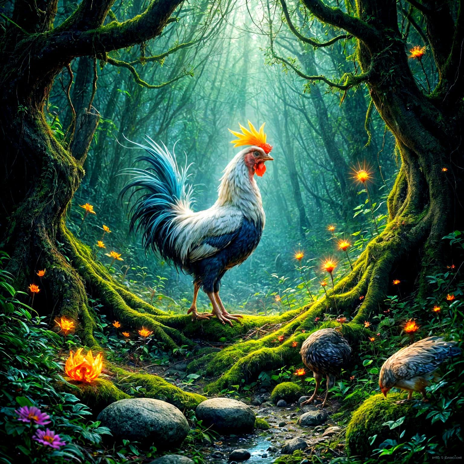 A mystical chicken