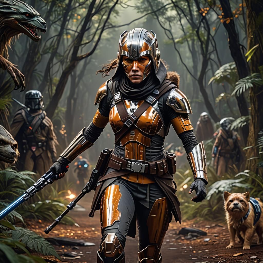Star Wars Iktotchi Huntress in Photorealistic Style