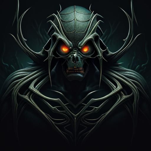 Terrifying Spider-Man in Biomechanical Style