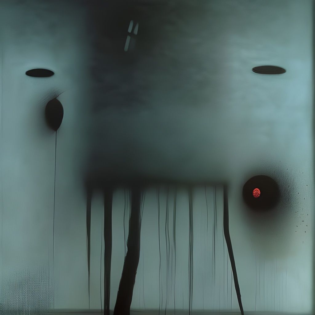 Surreal Sinking Figure in Abstract Expressionist Style