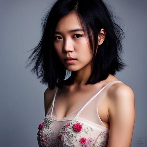 Stunning Asian Woman Portrait in Professional Style