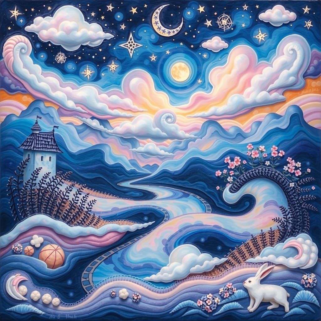 Child like dreamland with BUNNIES